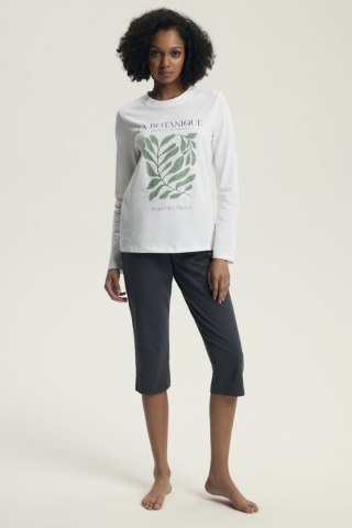 Piżama Damska Model Danna 43686 Ecru Cream - Henderson