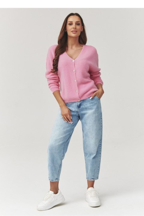Sweter Damski Model C38 Powder Pink - Makadamia