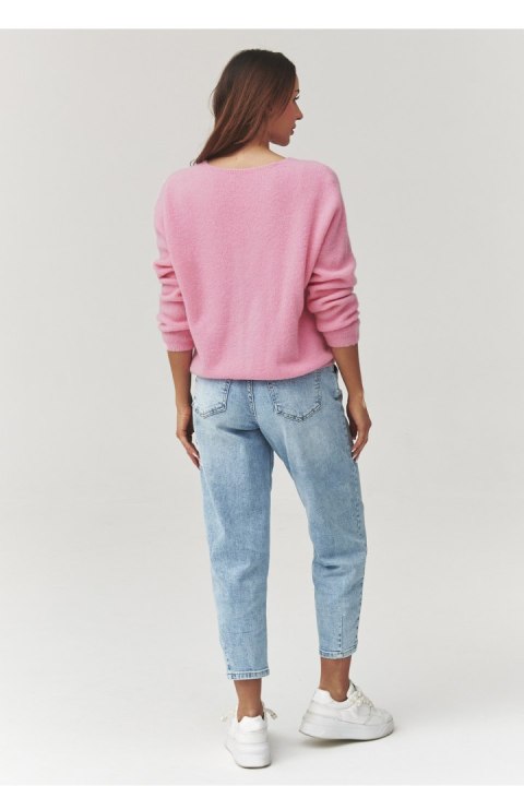 Sweter Damski Model C38 Powder Pink - Makadamia