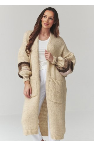 Sweter Kardigan Model S174 Light Beige - Makadamia