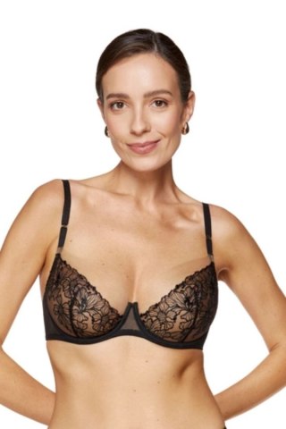 Biustonosz Soft Model Fleur B2 Black - Gorteks