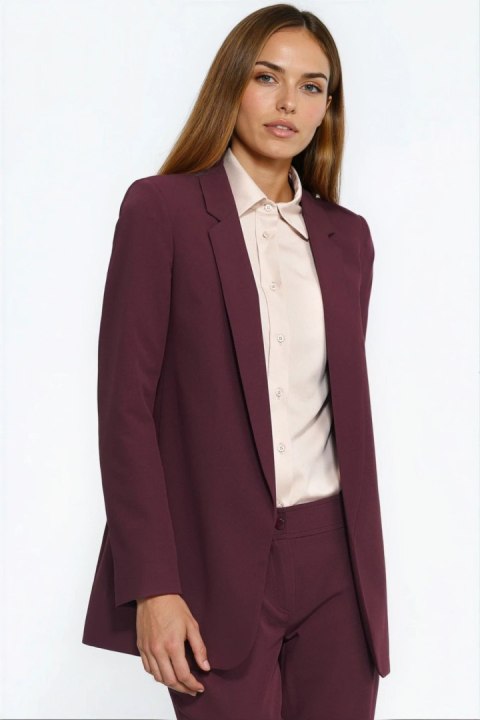 Klasyczna niezapinana bordowa marynarka Z89 Bordo - Nife