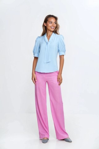 Bluzka z wiązaniem pod szyją B189 Błękit - Nife