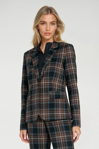 Klasyczny żakiet w granatową kratkę Z87 Navy - Nife