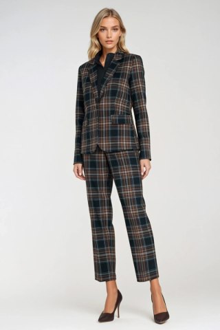 Klasyczny żakiet w granatową kratkę Z87 Navy - Nife