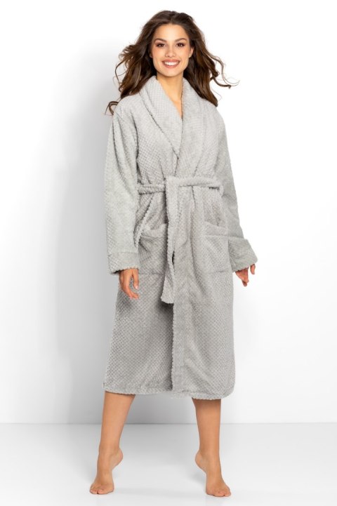 Szlafrok Damski Model Lauren 223341 Grey - Momenti Per Me