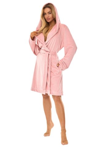 Szlafrok Damski Model Luna 2509 Powder Pink - L&L collection