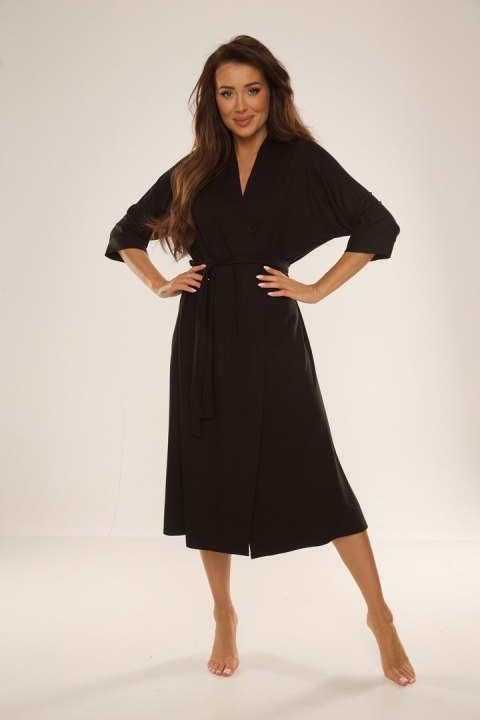 Szlafrok Damski Model Visa 942 Black - De Lafense